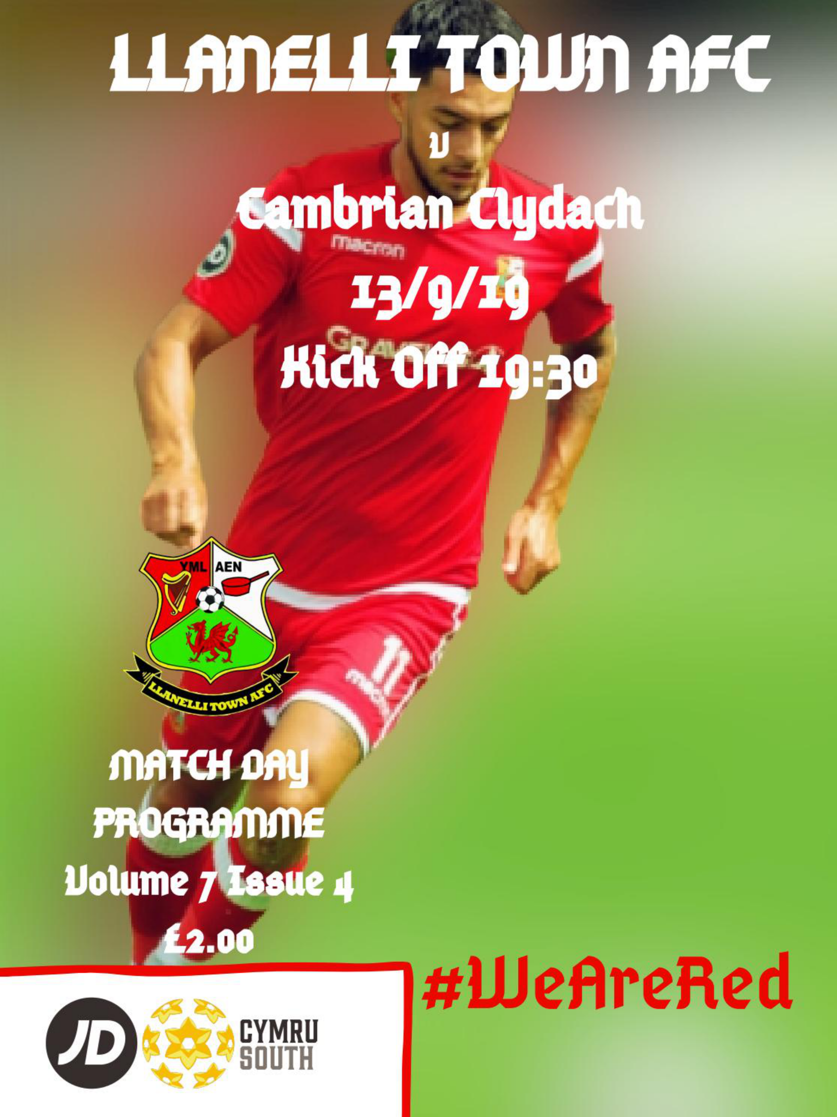 Cambrian & Clydach Vale BGC programme cover